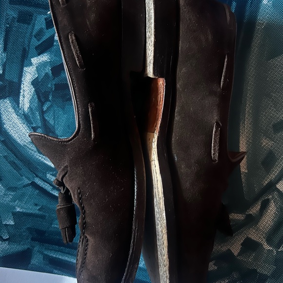 Crockett & Jones Brown Suede Tassel Loafers 9.5D - Picture 3 of 12